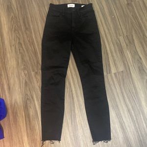 Frame Denim Ali High Rise Cigarette black jeans
